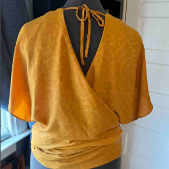 Anthro Current Air Mindy Dolman Sleeve Wrap Blouse - XL - Picture 6 of 7